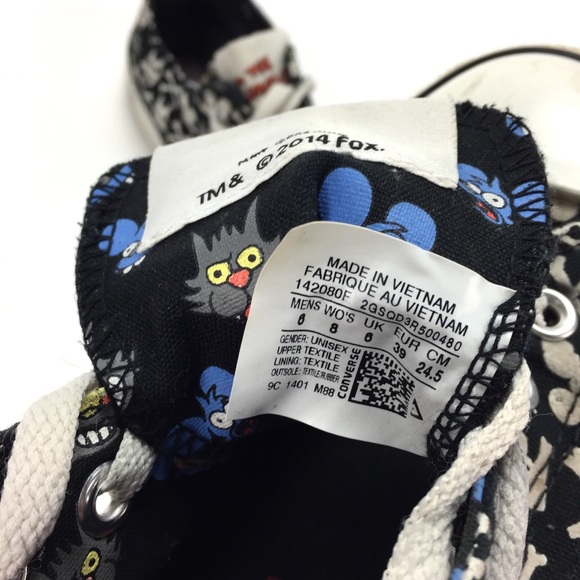 “Itchy & Scratchy” Converse All Stars Shoes - Picture 7 of 7